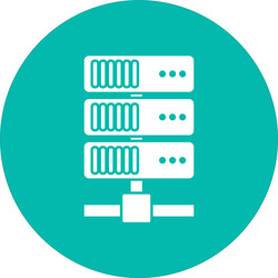 isolated web hosting block style icon vector image