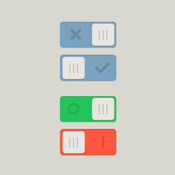 Toggle Switch Button - On/Off State vector image