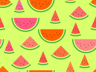 watermelon seamless pattern triangular slices vector image