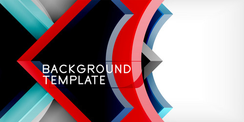 arrow with round elements color geometric shapes vector image