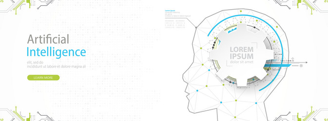 artificial intelligence ai and big data concept vector image