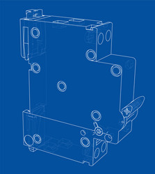 Automatic circuit breaker concept vector