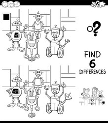 Find the Differences - Robot Adventure vector image