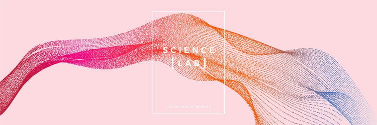 futuristic background with dynamic particles vector image