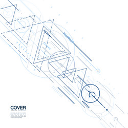 network connection technology connect dots vector image