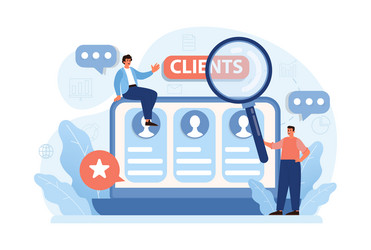 new customers search character web searching vector image