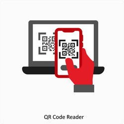 qr code reader icon concept vector image