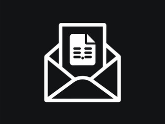 simple icon depicting an open envelope vector image