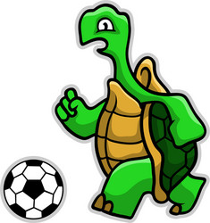 turtle soccer Vector Image