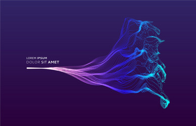 array with dynamic emitted particles water splash vector image