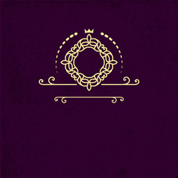 Elegant Monogram Frame with Curls vector image