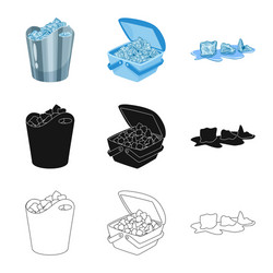 isolated object texture and frozen icon vector image