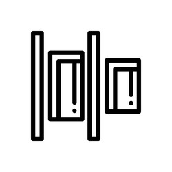 left align icon thin linear style design isolated vector image