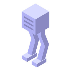 robot walking with two legs in isometric style vector image