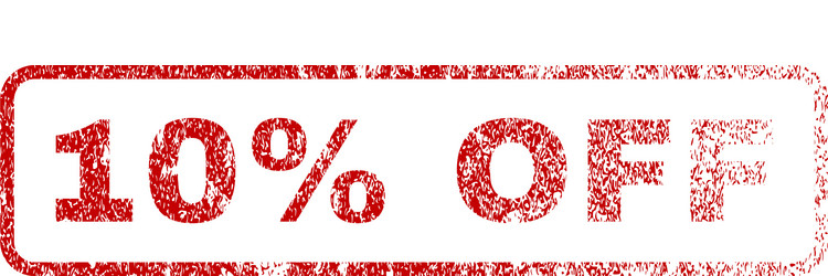 10 percent off text rubber stamp Royalty Free Vector Image