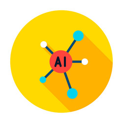 Ai graph circle icon vector