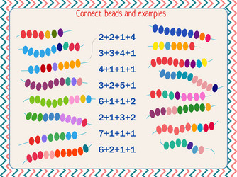 Connect the Dots Math Game vector image