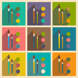 Flat with shadow concept and mobile application vector
