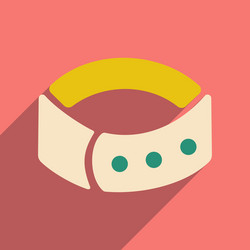 flat with shadow icon and mobile application dog vector image