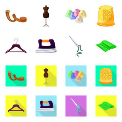 isolated object of craft and handcraft symbol set vector image