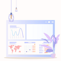 Global Data Analysis Chart vector image
