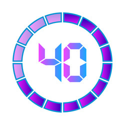 Minutes or seconds timer vector