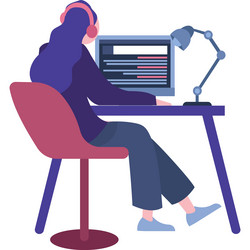 support tech icon operator chatting online vector image