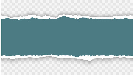 torn paper with ripped edges and soft shadow vector image