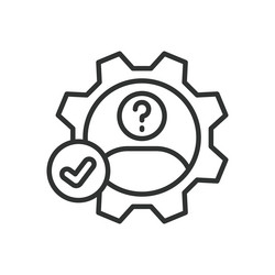 anonymous authentication icon in line design vector image