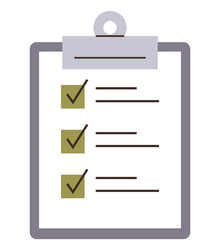 checklist with three completed tasks vector image