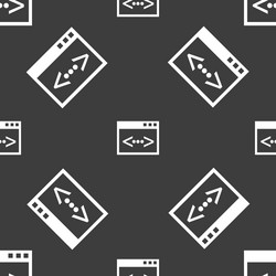 Code sign icon programmer symbol seamless pattern vector