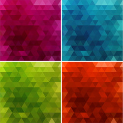 Geometric Triangle Patterns vector image