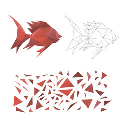 polygonal puzzle game constructor from triangles vector image