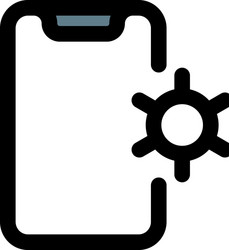 Smartphone advance feature setting and preferences vector