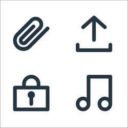 User interface line icons linear set quality vector
