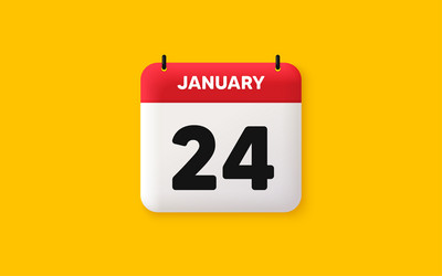 24th day of the month icon event schedule date vector image