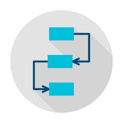 Algorithm structure circle icon vector