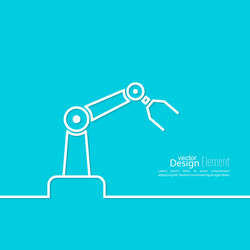 automated robot arm vector image