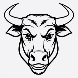 bull line art Vector Image