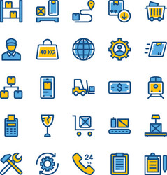 global logistics icons 2 vector