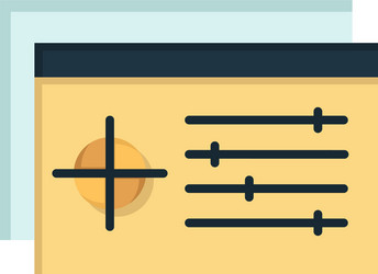 setting controller target object flat color icon vector image