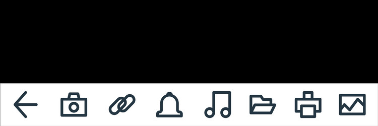 user interface line icons linear set quality vector image