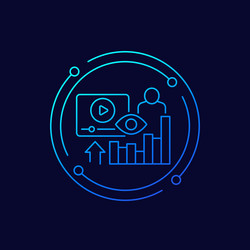 views analytics and metrics icon linear design vector image