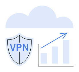vpn security with cloud integration boosting vector image