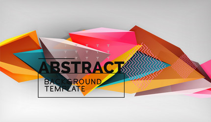 abstract color triangles geometric background vector image
