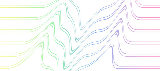 Abstract colorful waves gradient outline vector