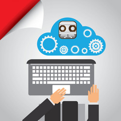 cloud computing design vector image