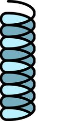 coil spring object icon color outline vector image