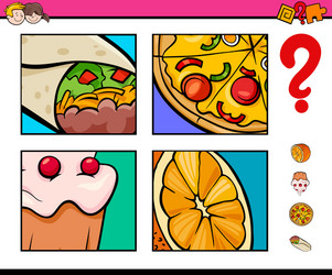 guess game with food objects vector image