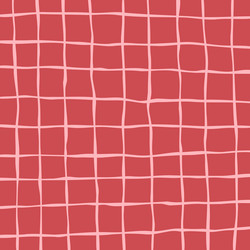 hand drawn red cute grid pattern for background vector image